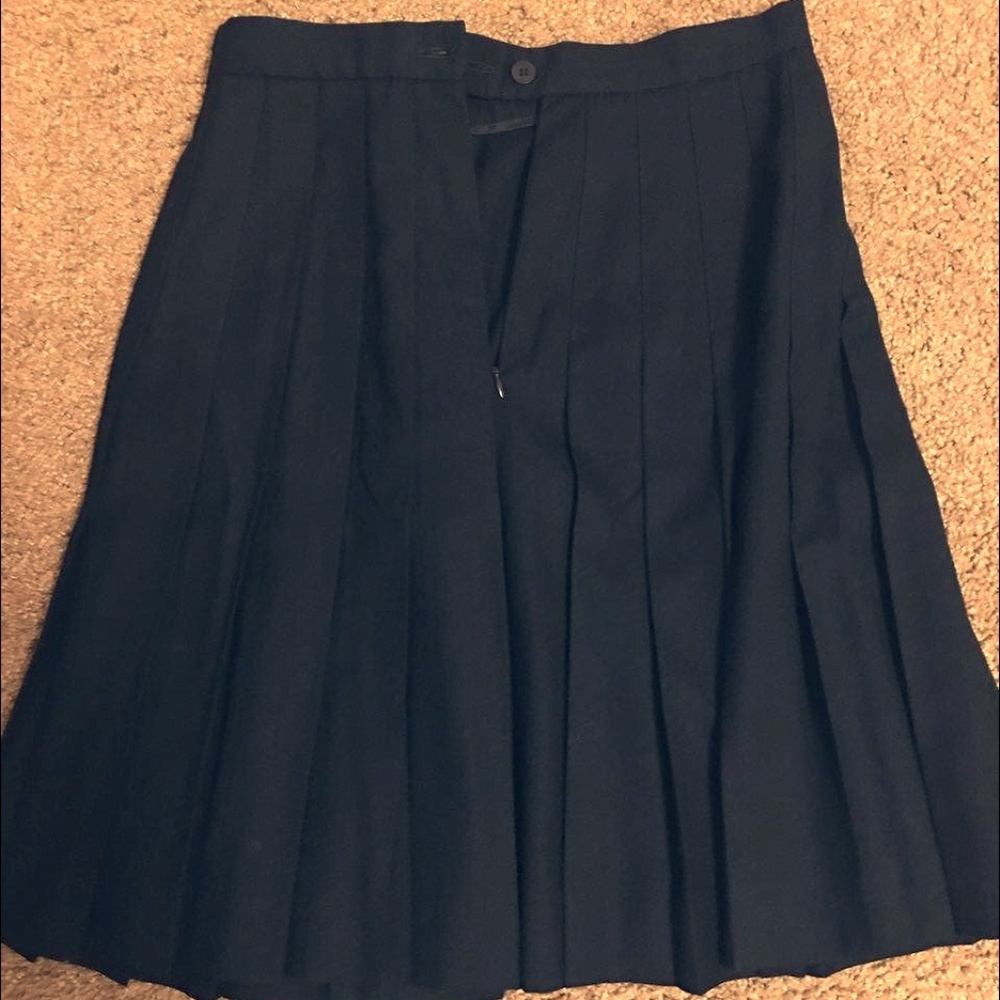 Talbots blue textured skirt